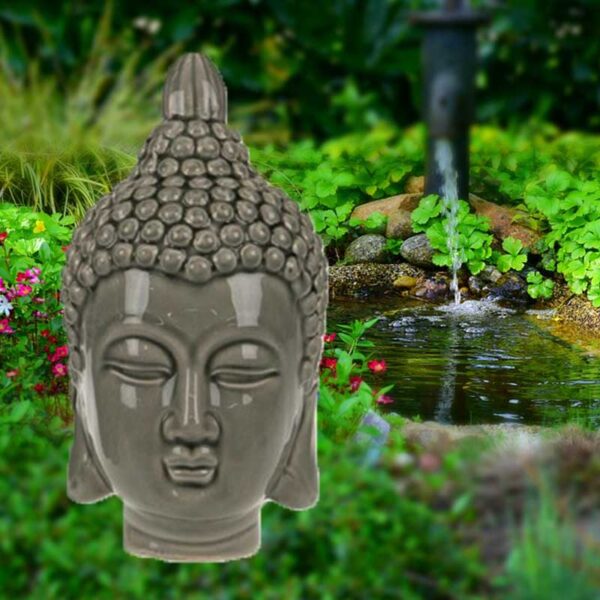Buddha fej kerti dekoráció
