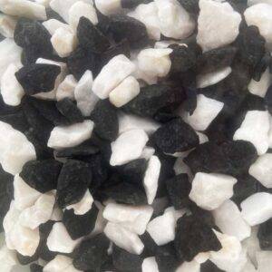 talajmix 1 fekete - fehér díszkavics akváriumba