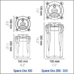 Sicce Space eko+100 külsőszűrő Sicce Space eko+200 külsőszűrő