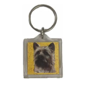 Cairn terrier képes kulcstartó